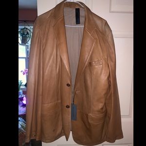 Reilly Olmes tan leather jacket